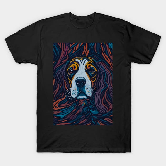 abstract expressionism beagle art T-Shirt by BAJAJU